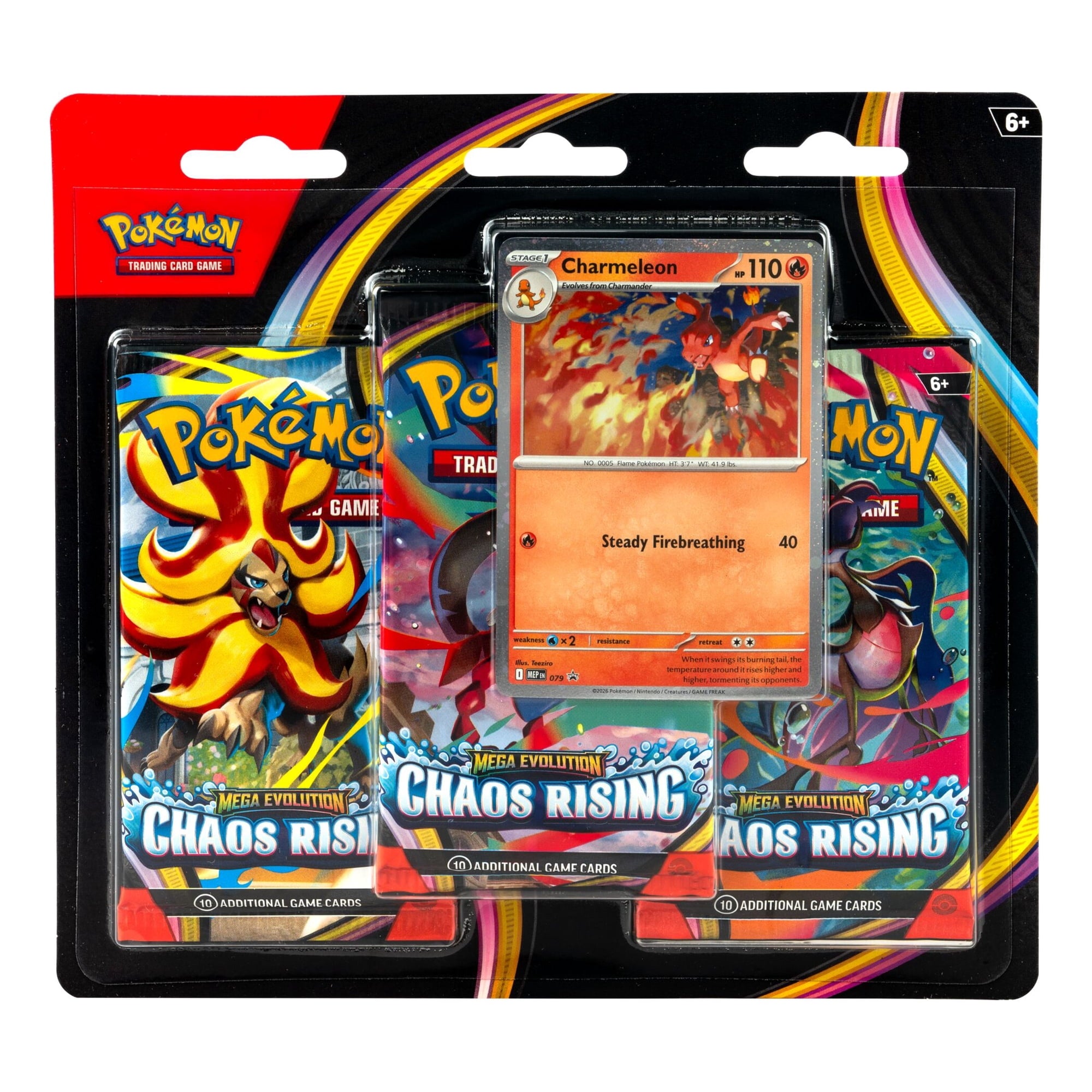 Pokémon Trading Card Game: Mega Evolutions - Chaos Rising 3-Pack Blister(English)