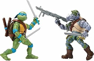 Teenage Mutant Ninja Turtles Leonardo vs. Rocksteady Action Figure Set
