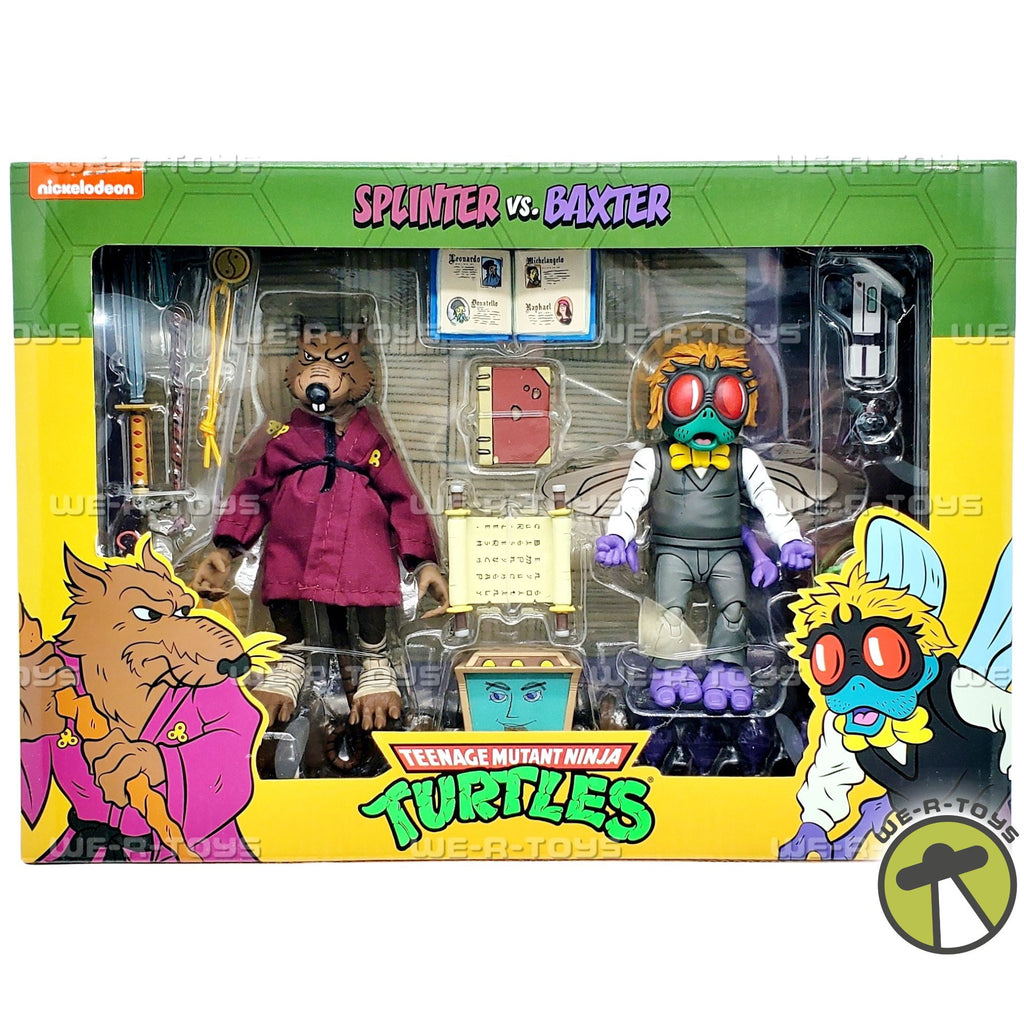 Teenage Mutant Ninja Turtle Splinter and Baxter Action Figures NECA 54158