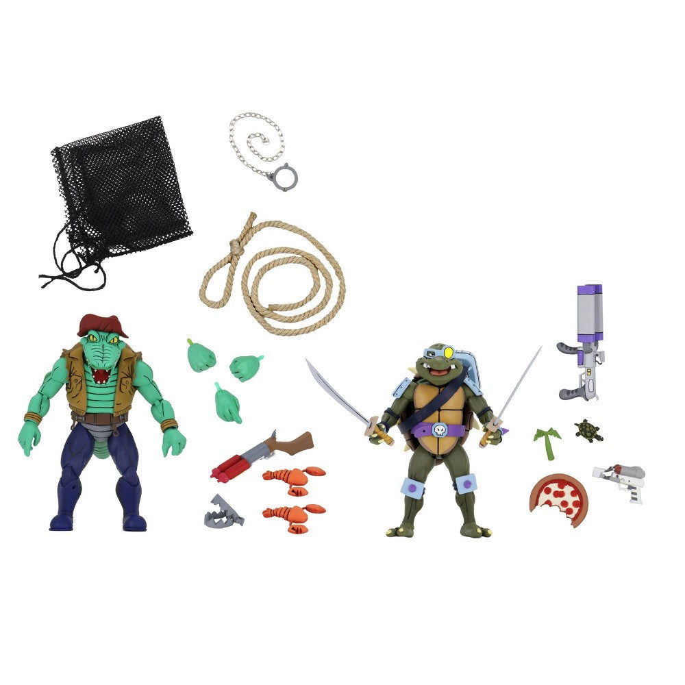 Teenage Mutant Ninja Turtles - 7" Scale Action Figure - Cartoon Series 3 Leatherhead & Slash