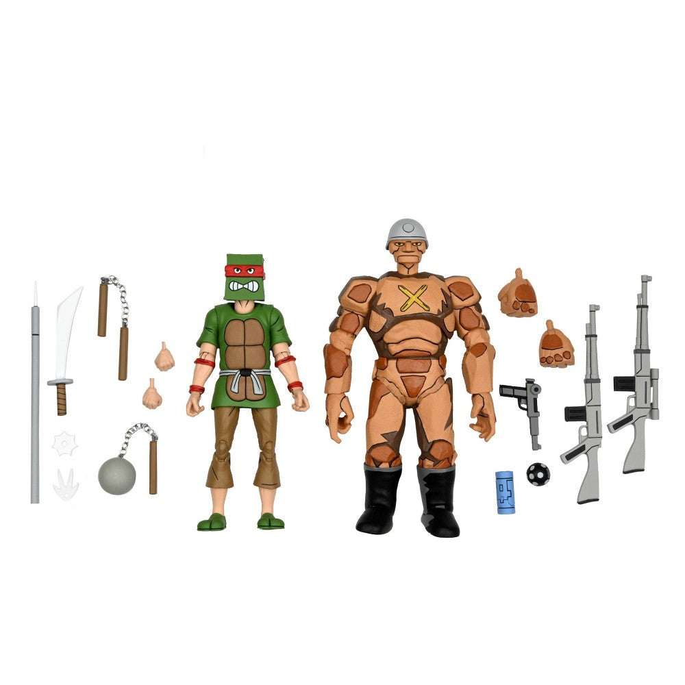 NECA Teenage Mutant Ninja Turtles Crooked Ninja Turtle Gang & Rock Soldier