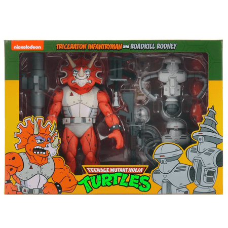 NECA Teenage Mutant Ninja Turtles Triceraton Infantryman & Roadkill Rodney