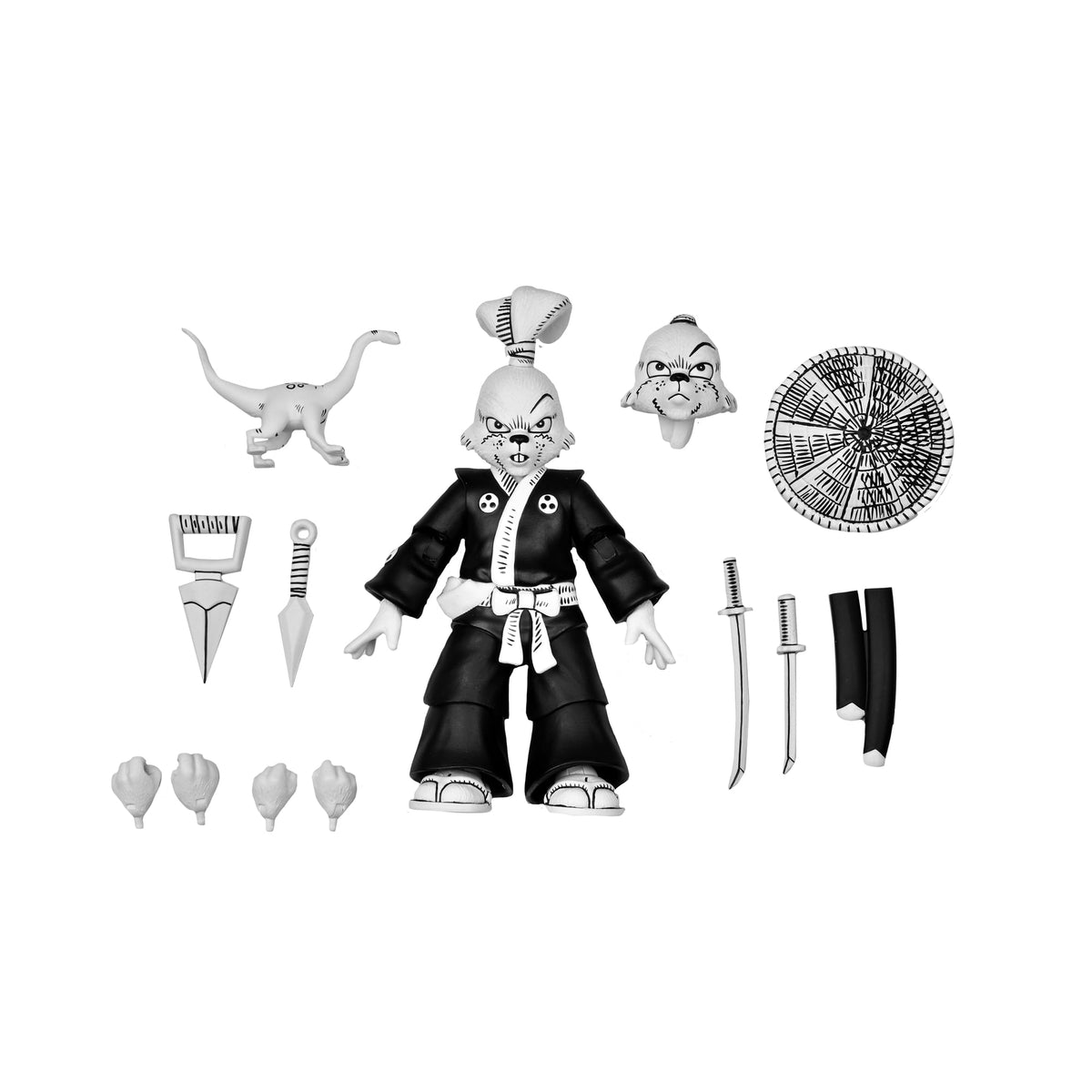 NECA Usagi Yojimbo: Ultimate Usagi Yojimbo Black & White 7  Action Figure