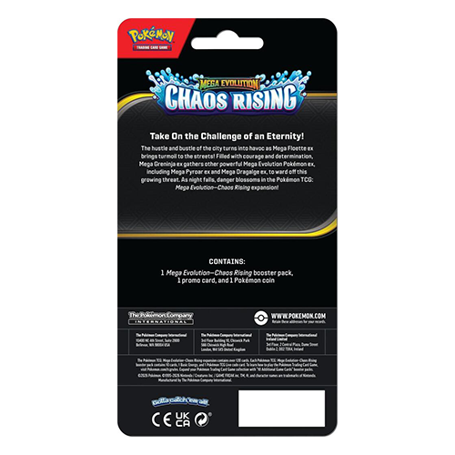 Pokémon Trading Card Game: Mega Evolution - Chaos Rising Booster Pack Toxel Promo & Coin(English)