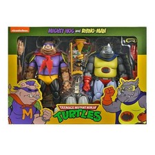 Teenage Mutant Ninja Turtles - Cartoon Mighty Hog & Rhino-Man 7" Action Figures 2pk